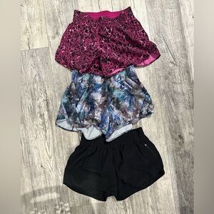 Lot of 3- Lululemon shorts size 10